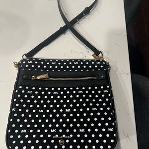 Michael Kors Black Polka Dot Crossbody Bag